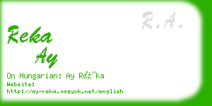 reka ay business card